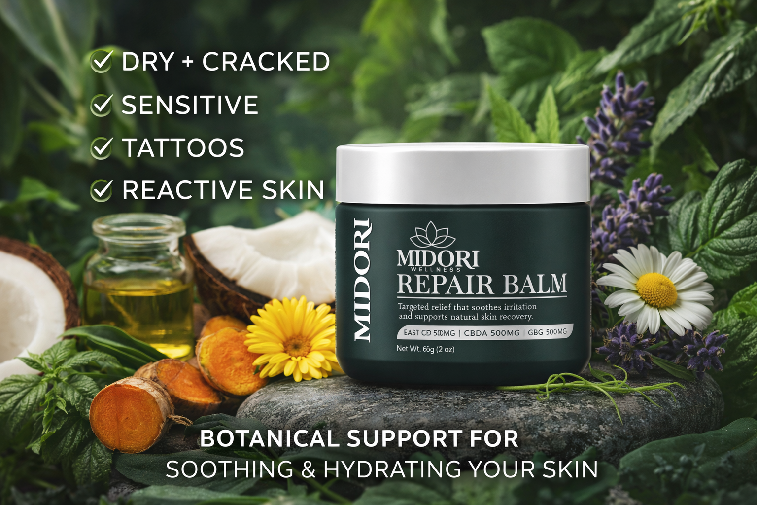 Botanical Skin Support for Dry, Sensitive & Tattooed Skin