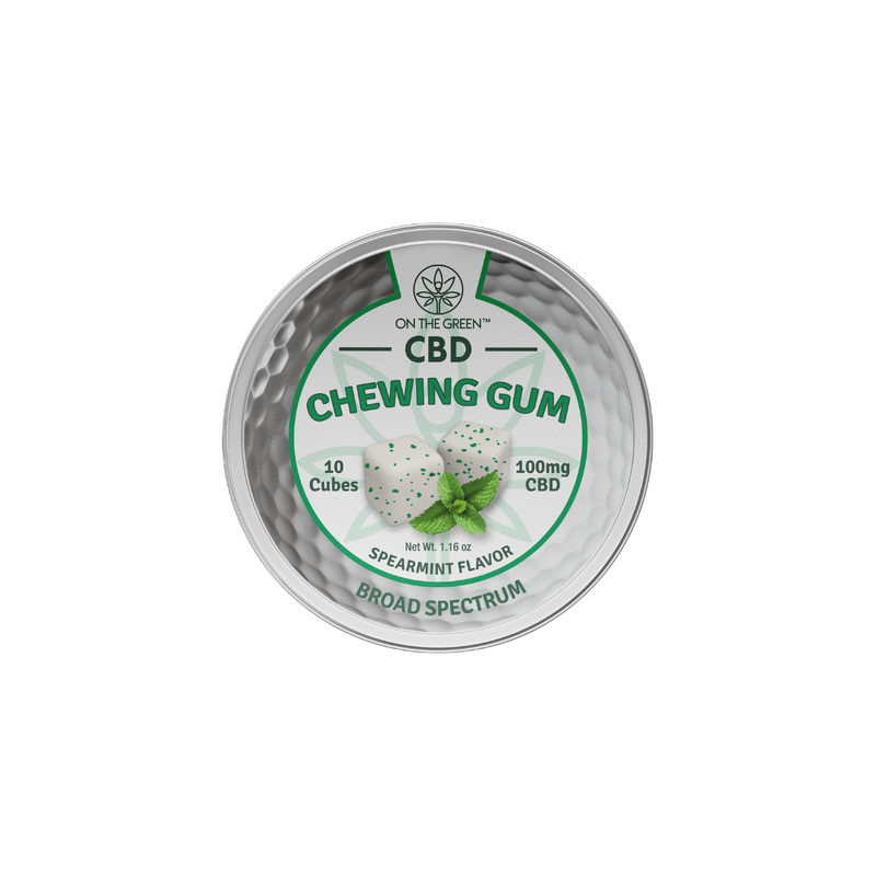 100mg CBD Chewing Gum - Spearmint Flavor. 10 Count