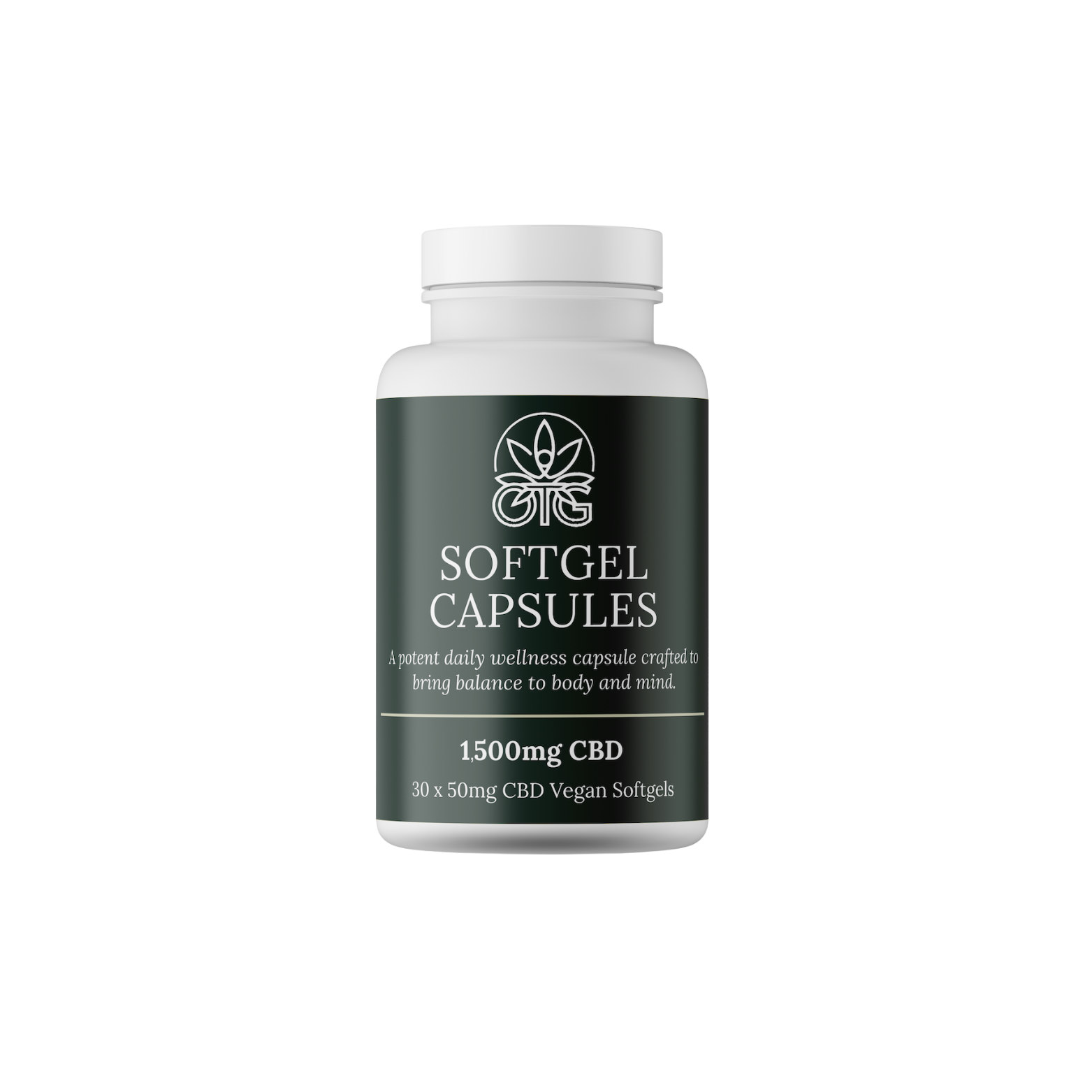 CBD Soft Gel Capsules | 30 Count 50mg Per Capsule | Vegan