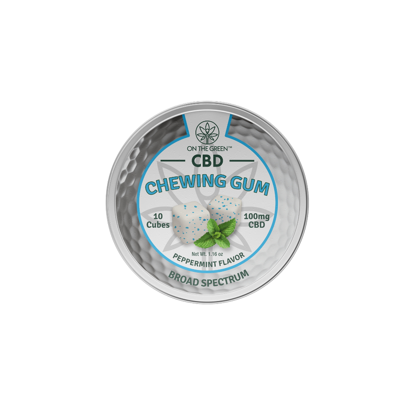 100mg CBD Chewing Gum - Peppermint Flavor. 10 Count