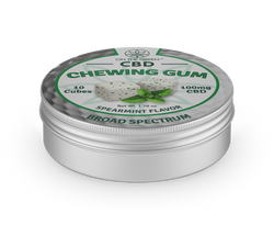 100mg CBD Chewing Gum - Spearmint Flavor. 10 Count